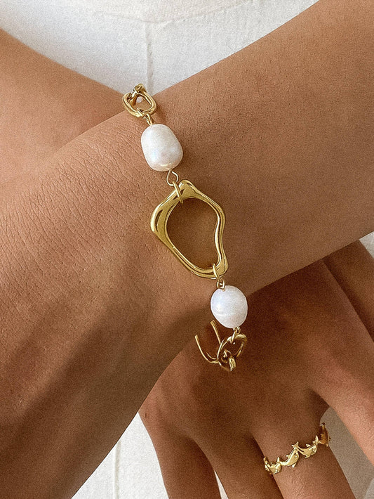 Classic Pearl Chain Bracelet