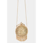 Rhinestone Ball Fringe Handbag