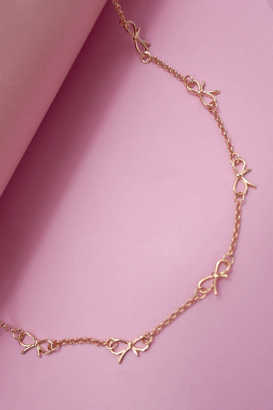 Bow Station Necklace