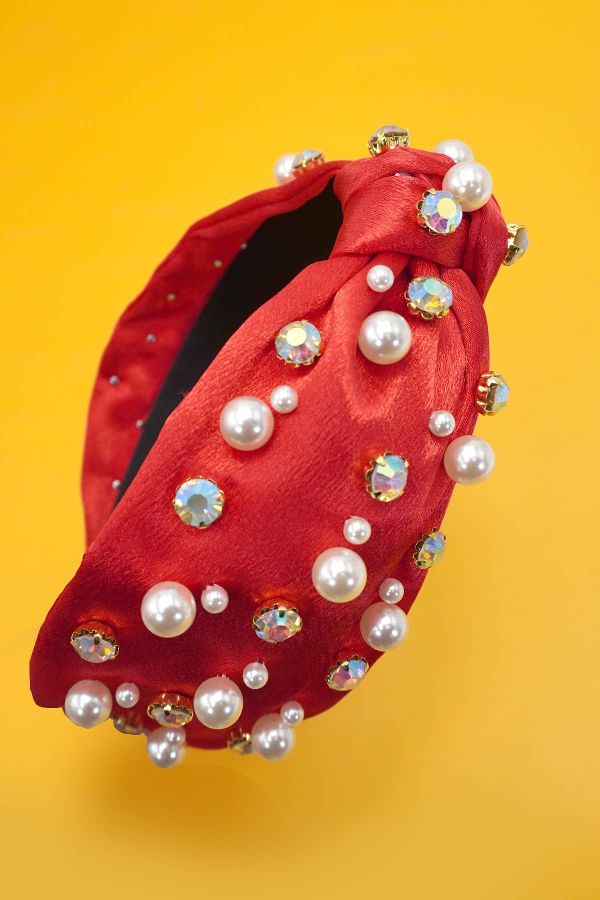 CHRISTMAS RHINESTONE PEARL BEAD HAIR BAND HEADBAND