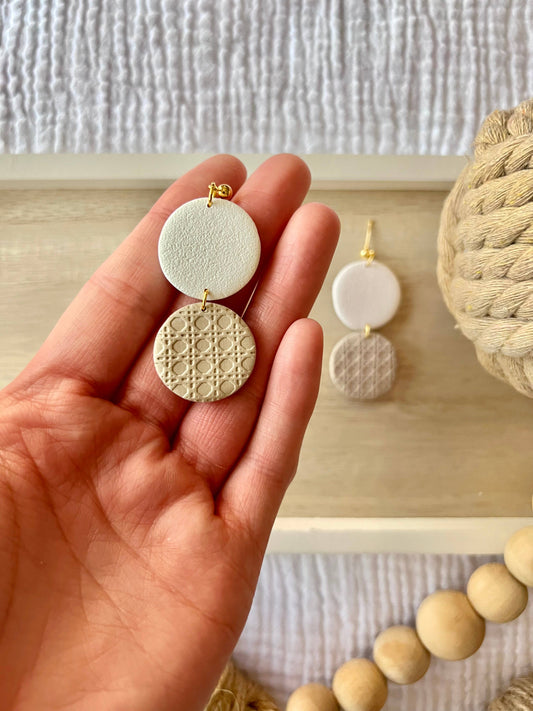 Wicker Clay Earrings