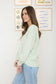 Split Neck Long Sleeve Ribbed Tee