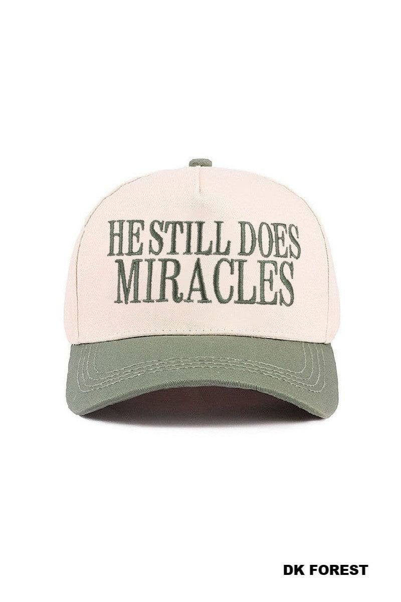 He Still Does Miracles Two Tone Canvas Cotton Cap