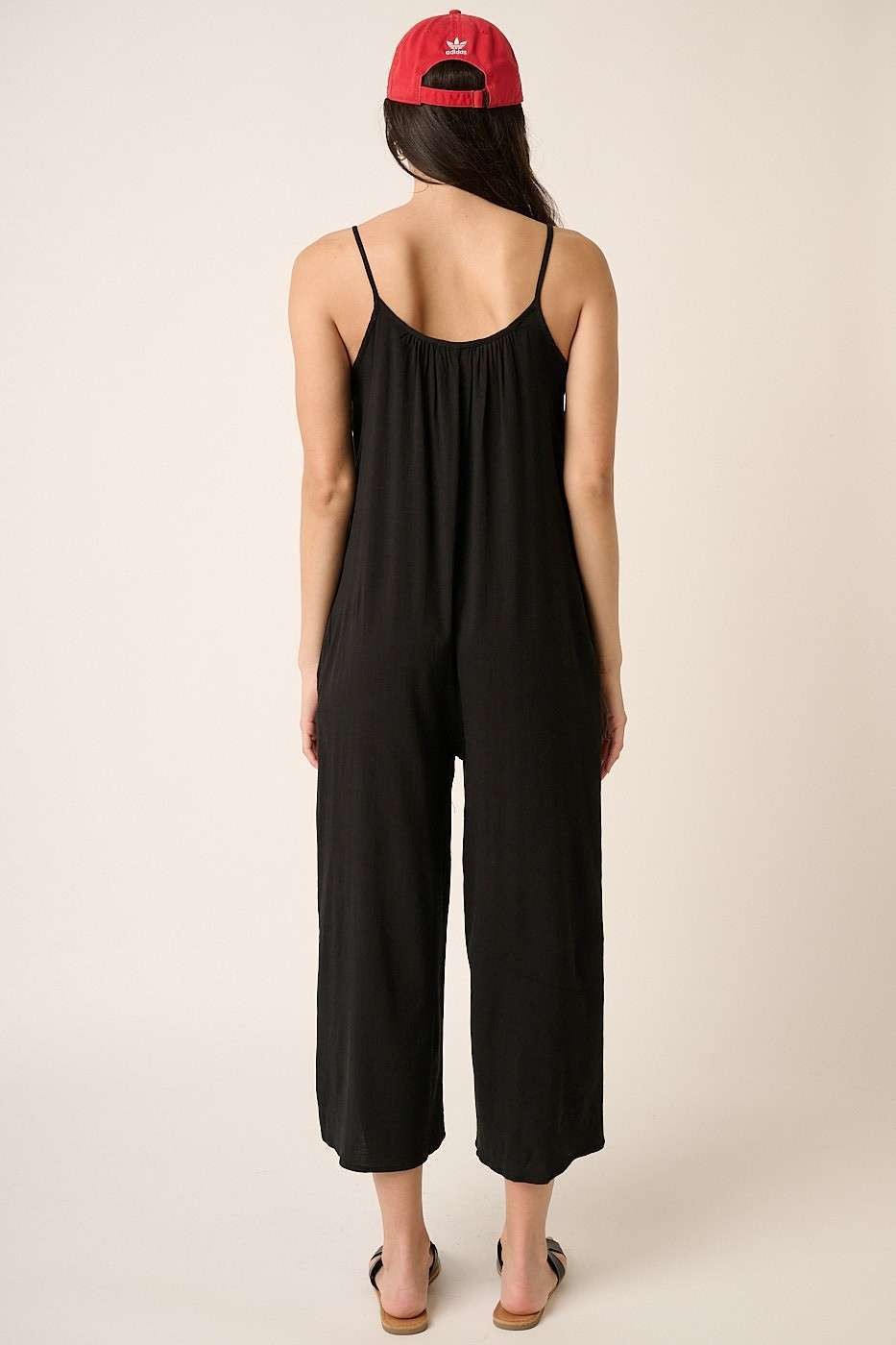 Curvy Wide Leg Sleeveless Scoop Neck Jumpsuit