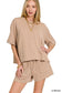 Raised Rib Short Sleeve Tee & Short Pants Set