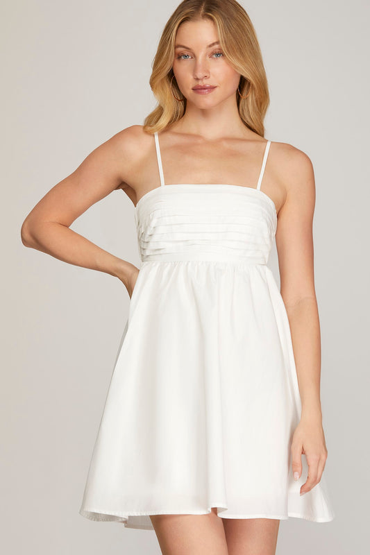 The Flirty Pleated Back Dress