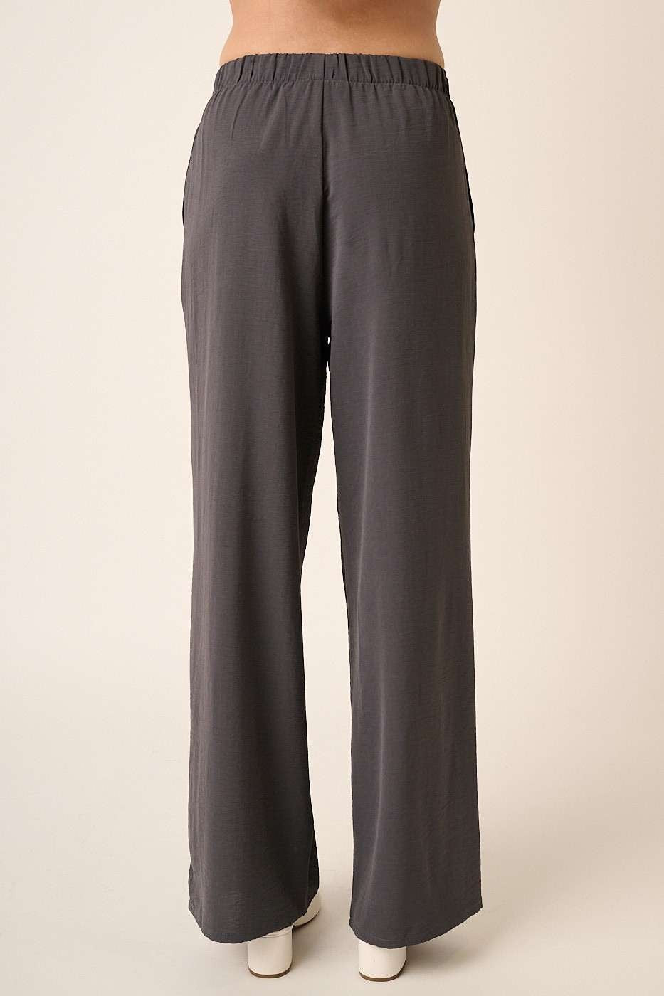 Airflow Elastic Waist Wide Leg Pants